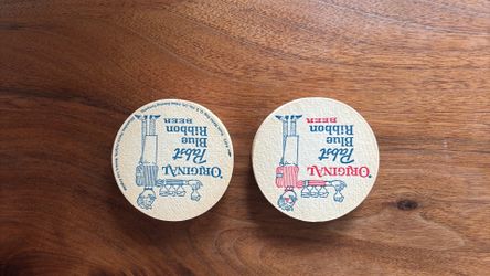Vintage Pabst Blue Ribbon Beer Bar Coasters!