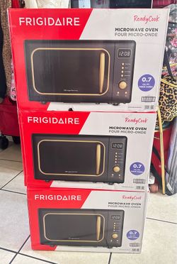 Frigidaire microwave oven retro black gold NEW