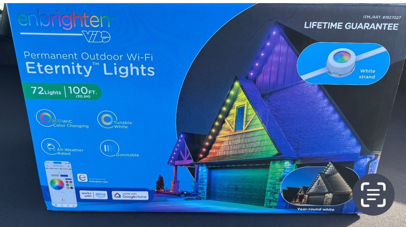 100ft Permanent Outdoor Wi-Fi Eternity Eave Lights