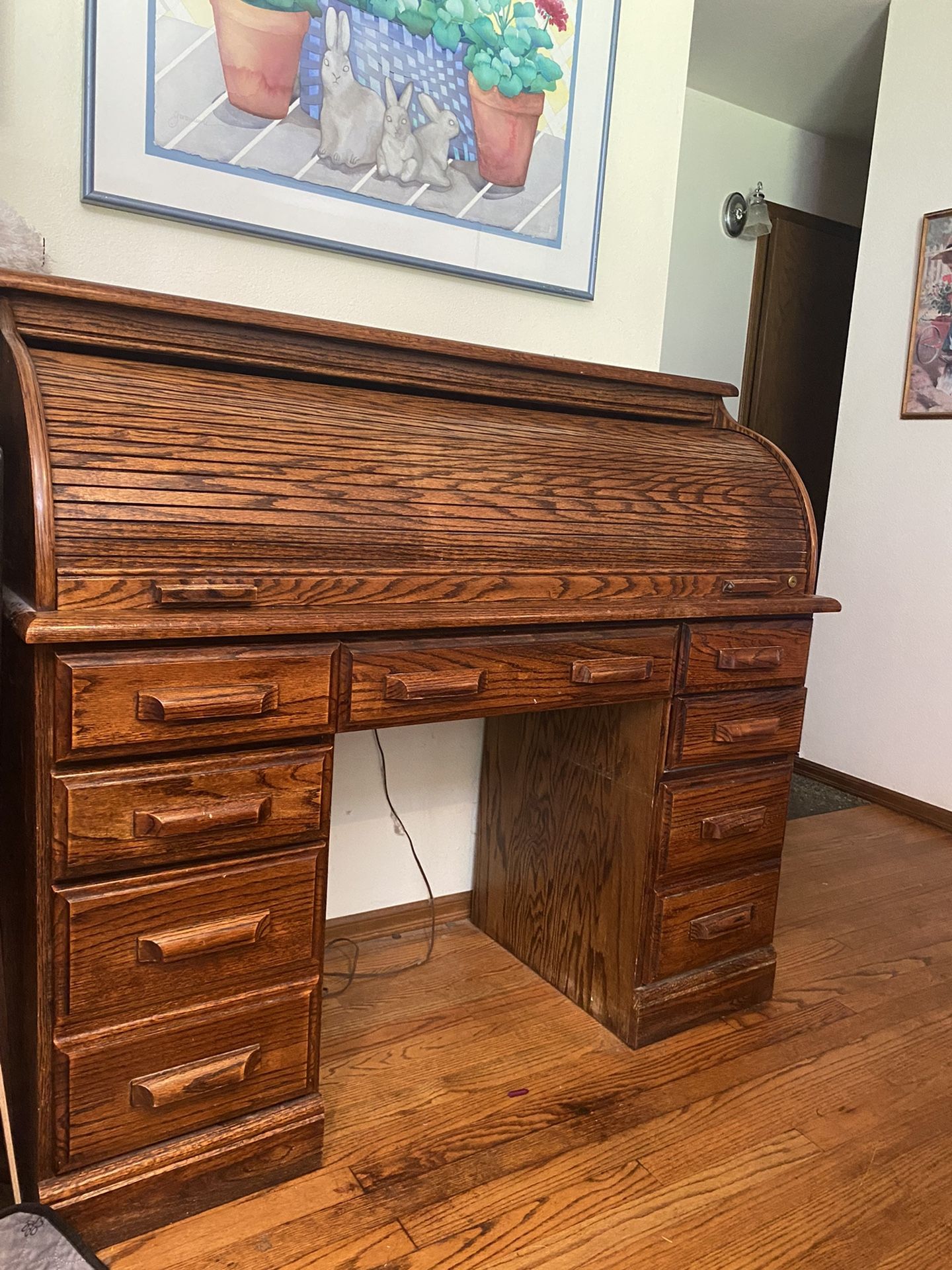 Free Oak Roll Top Desk
