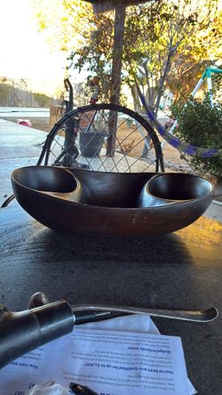 Mid-century Modern Hand-carved Wooden Bowl By David Auld