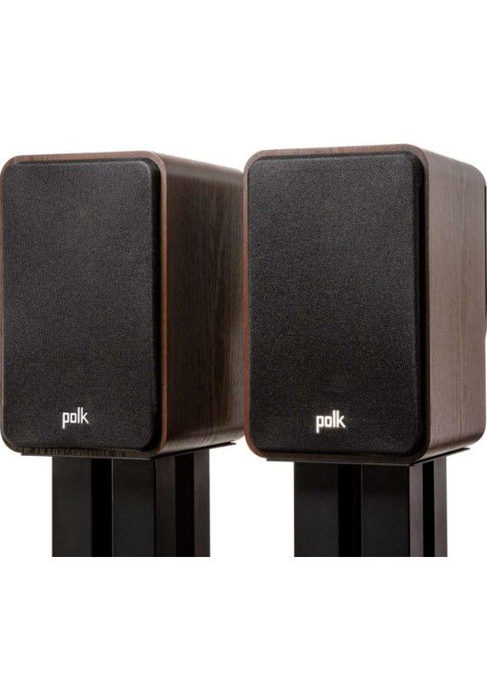 Polk Audio ES20 Signature Elite Bookshelf Brown Speaker 2 Pair Box 