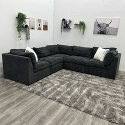 Grey Sectional Couch - Free Delivery 