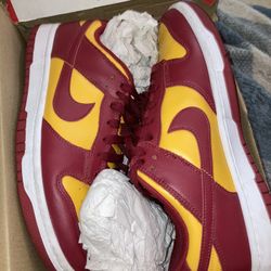 Nike Dunks Red And Gold 