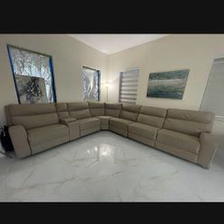 City Furniture Sectional Leather Sofa 