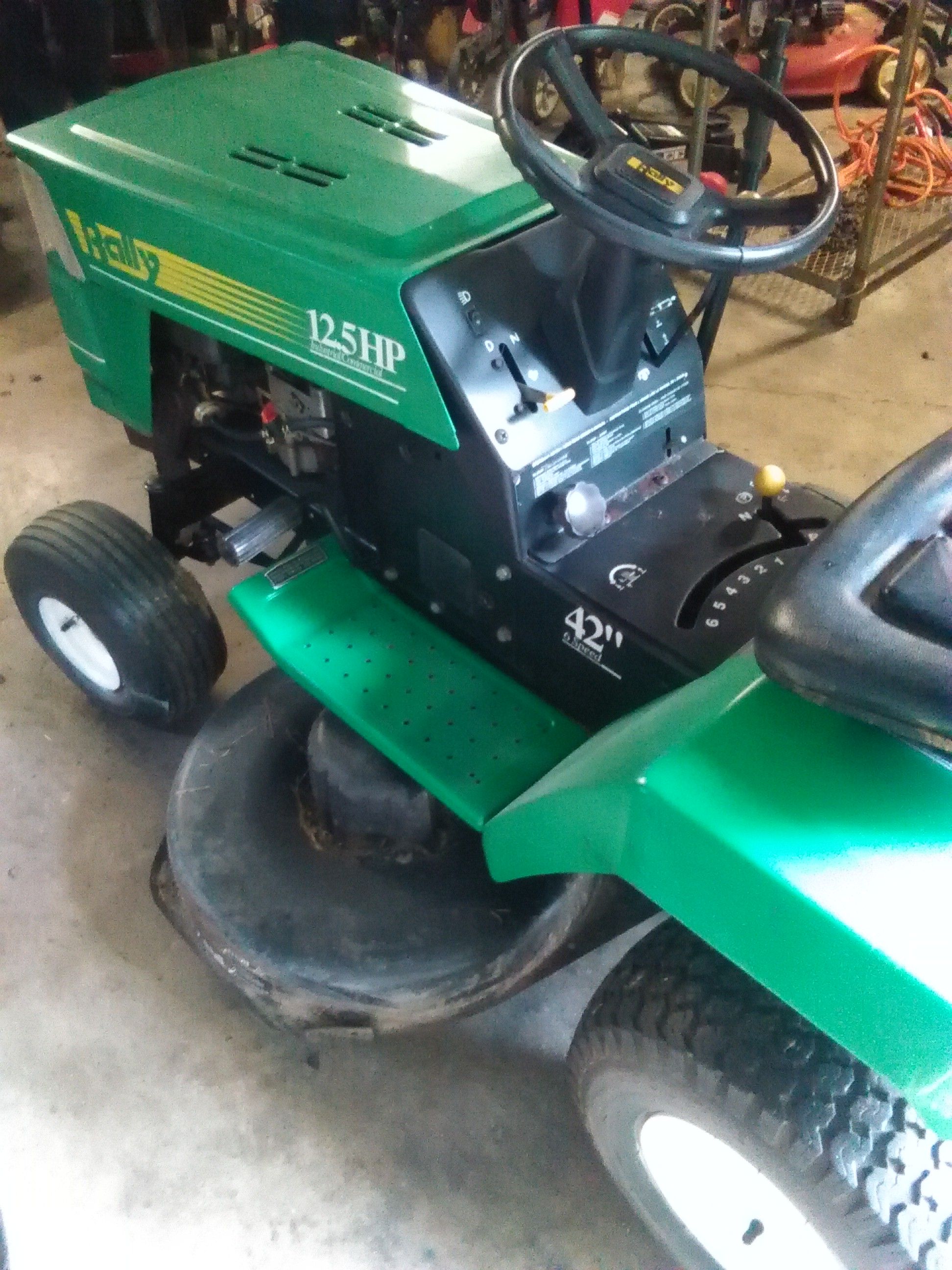 Rally 12.5 hp mower new arrivals