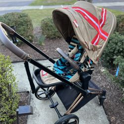 Cybex Stroller -Priam Rose Gold Frame And ONE LOVE Seat