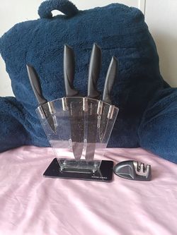 Home Hero Kitchen Knifes Stainless Steel Knifes with Knife Sharpener 6 Pc. Set