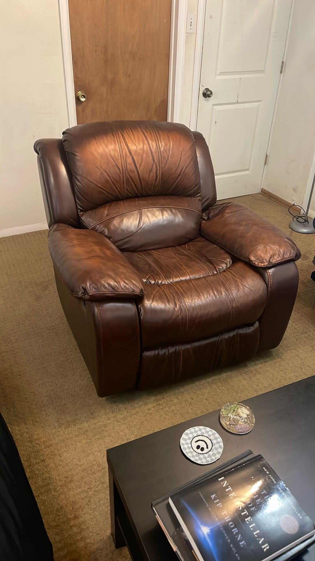 Brown Leather Recliner