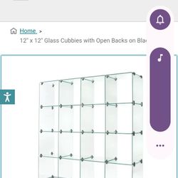 12 Cube Glass Shelves 
