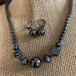 Juego Collar Aretes Stainless Piedras Coral 