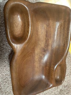 Wooden carved tray for you husbands keys, loose chain misc.