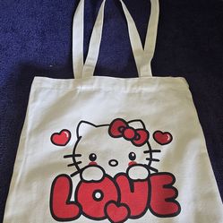 Hello Kitty canvas tote bag