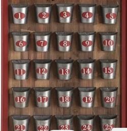 Pottery Barn Galvanized Christmas Advent Calendar