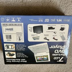 7" LCD Portable DVD Player with a Deluxe Carrying Case and Auto-Mounting feature