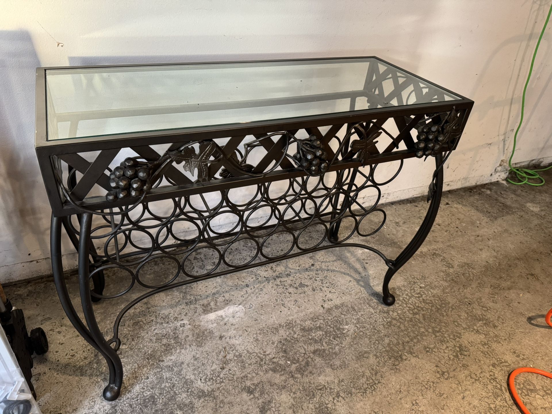 Black Metal Wine Rack