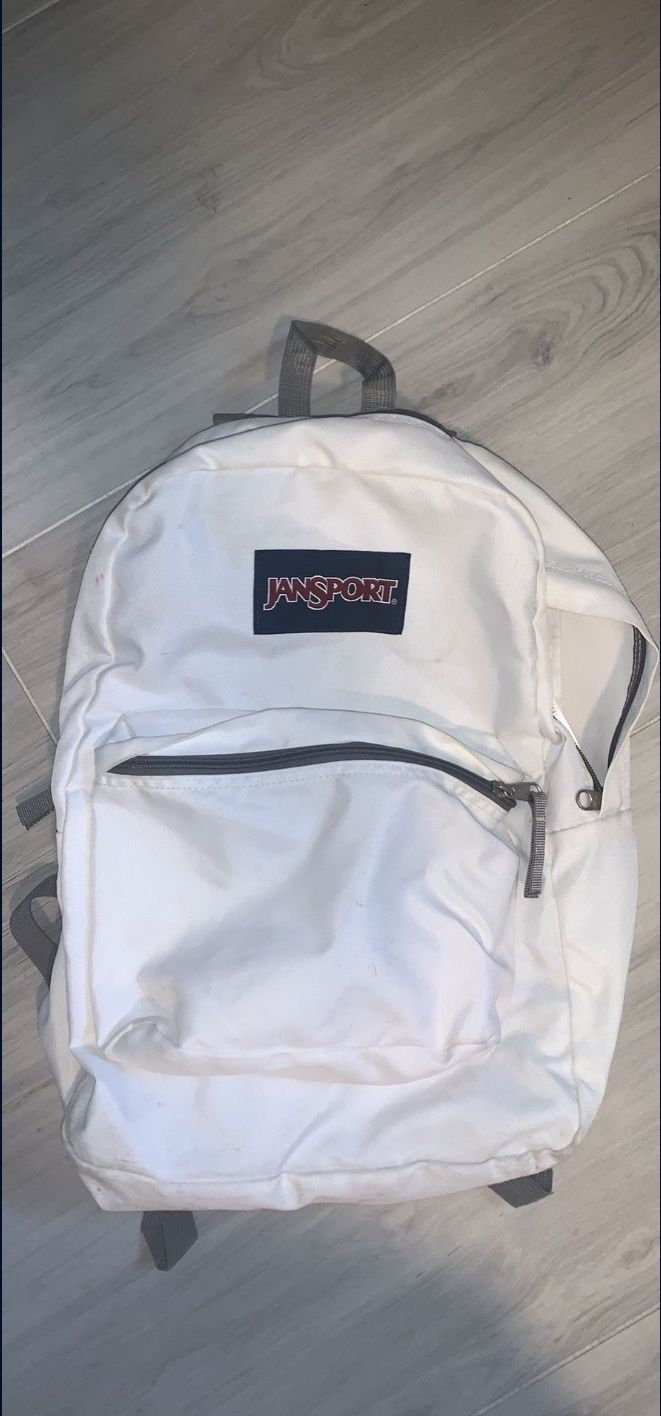 White Jansport Backpack