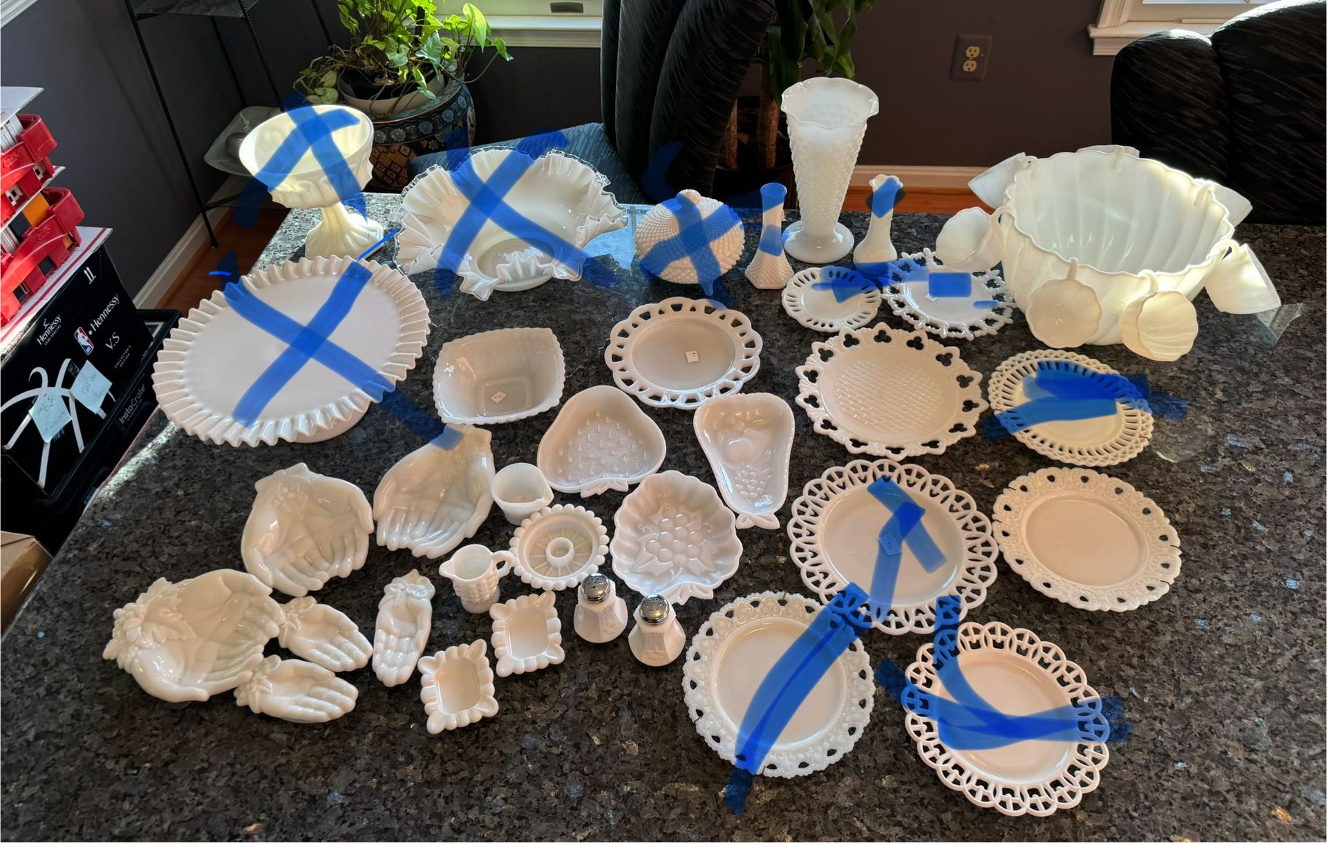Vintage Milk Glass & Fire King Dishes