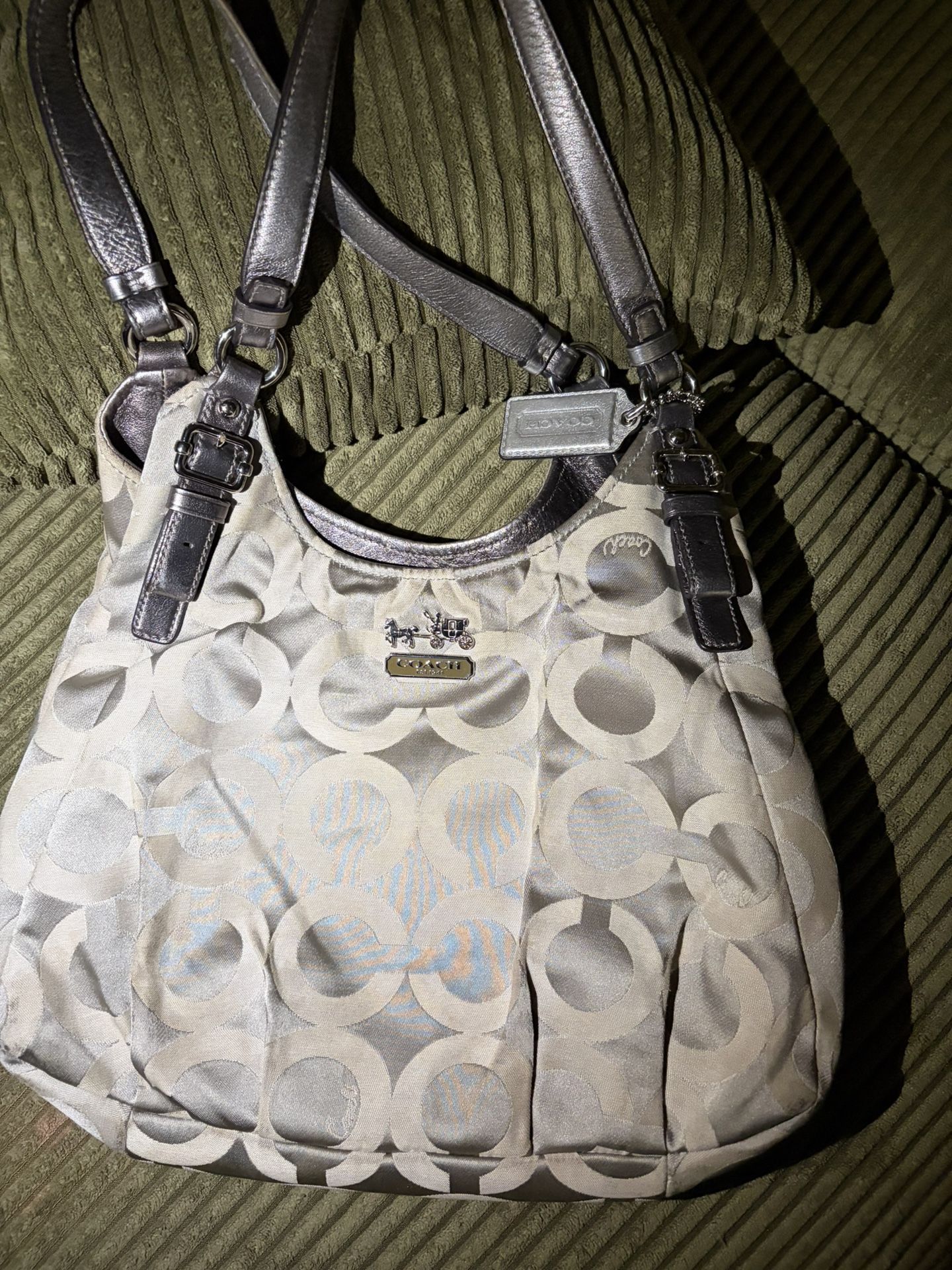 Gray Coach Shoulder Bag