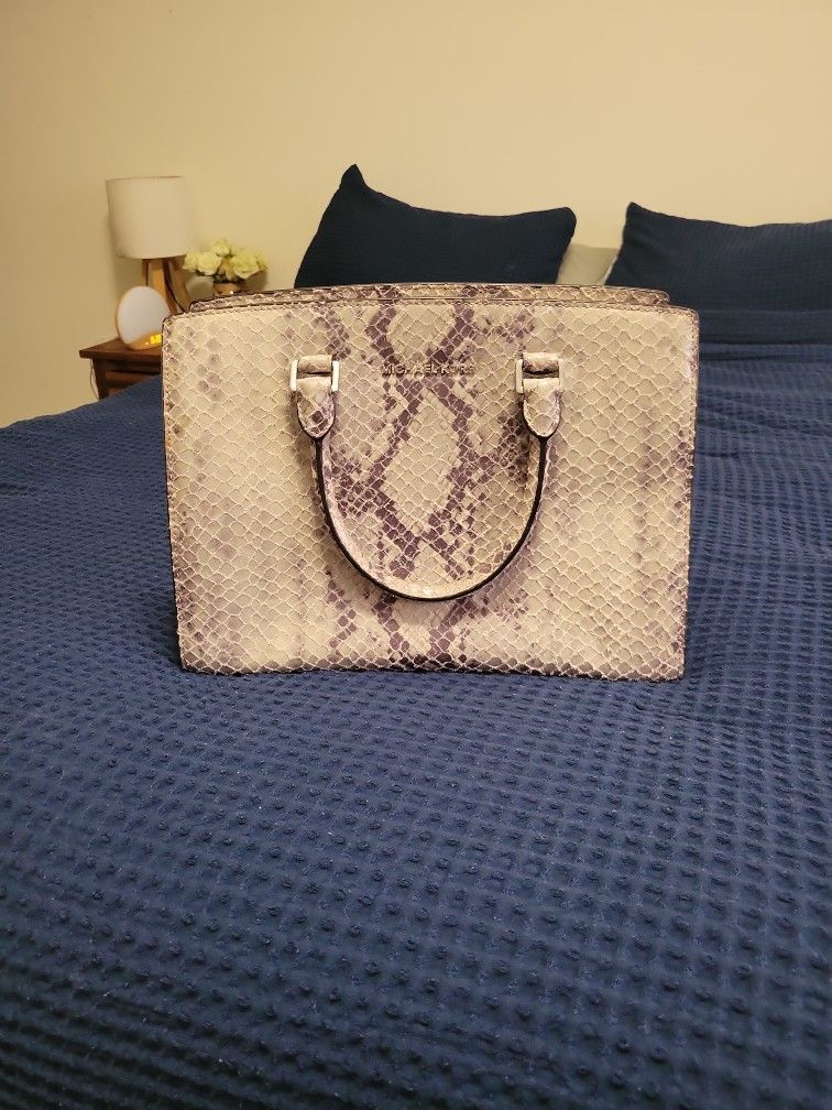Micheal Kors Selma natrual Snake Skin Purse