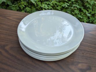 White Dinner Plates And Platter Set