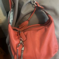 COACH pebble leather bag