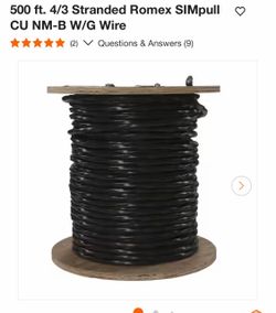 500 ft. 4/3 Stranded Romex SIMpull CU NM-B W/G Wire