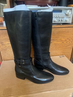 NIB naturalizer Classic knee-high riding boots in smooth black leather W 8.5