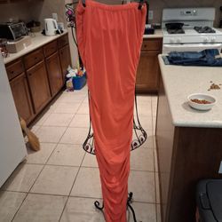 Espresso Gatherd Tube Maxi Dress