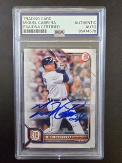 2022 Bowman Miguel Cabrera Autograph #50 Detroit Tigers