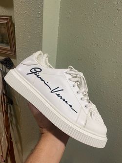 Versace Sneaker VITELLO+ST SIGNATURE LOGO White, Size 42 9.5inUS