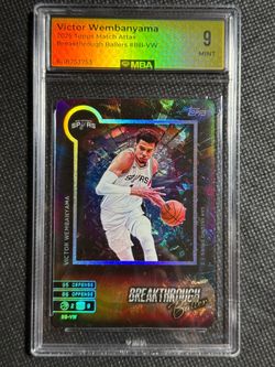 2025-26 Topps Match Attax Victor Wembanyama Breakthrough Baller #BB-VW MBA 9 MNT