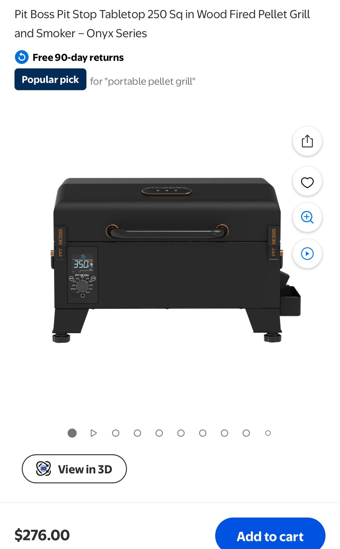 Pitt Boss Tabletop 250sq Pellet Grill