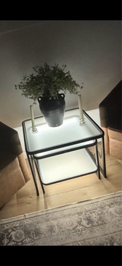 Nesting coffee table with LED LIGHT brand new in box $40
