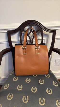 “Just Fab” Tan Leather Shoulder Bag