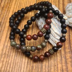 Men's Gemstone Bracelet Set