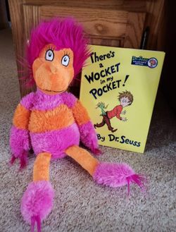 Seuss characters Wocket In My Pocket And Sweetheart with book