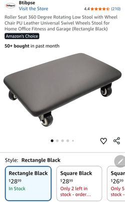Low profile stool with wheels