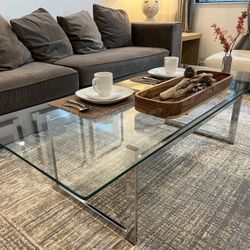 Coffee Table/ TV Stand/ TV Console/ Rectangular Coffee Table/ Metal Glass Coffee Table in time for the Holiday