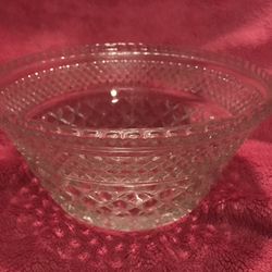 Vintage Anchor Hocking Wexford Large Diamond Clear Salad Punch Serving Bowl 9.5” x 5” FLAWLESS!