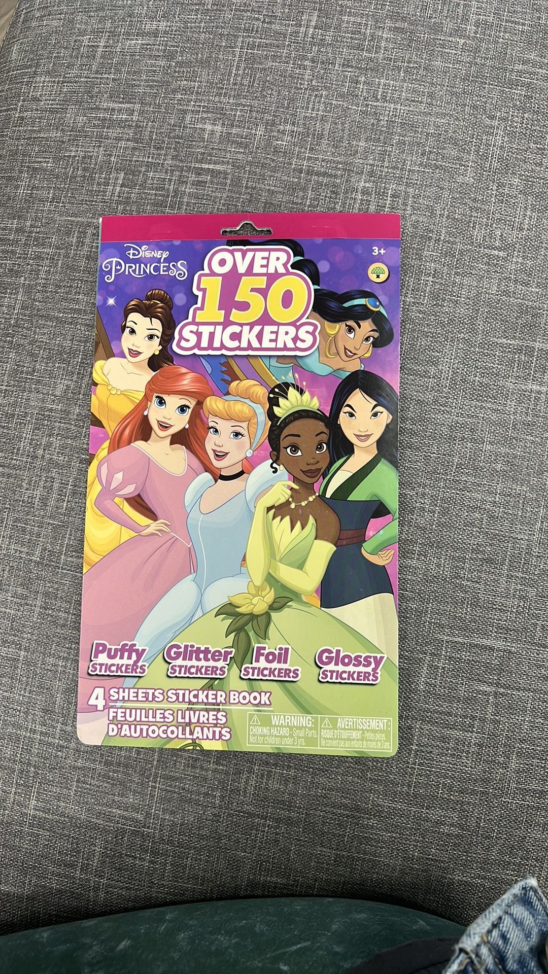 Disney Princess Sticker book, 4 Sheets Over 150 Stickers, 2021