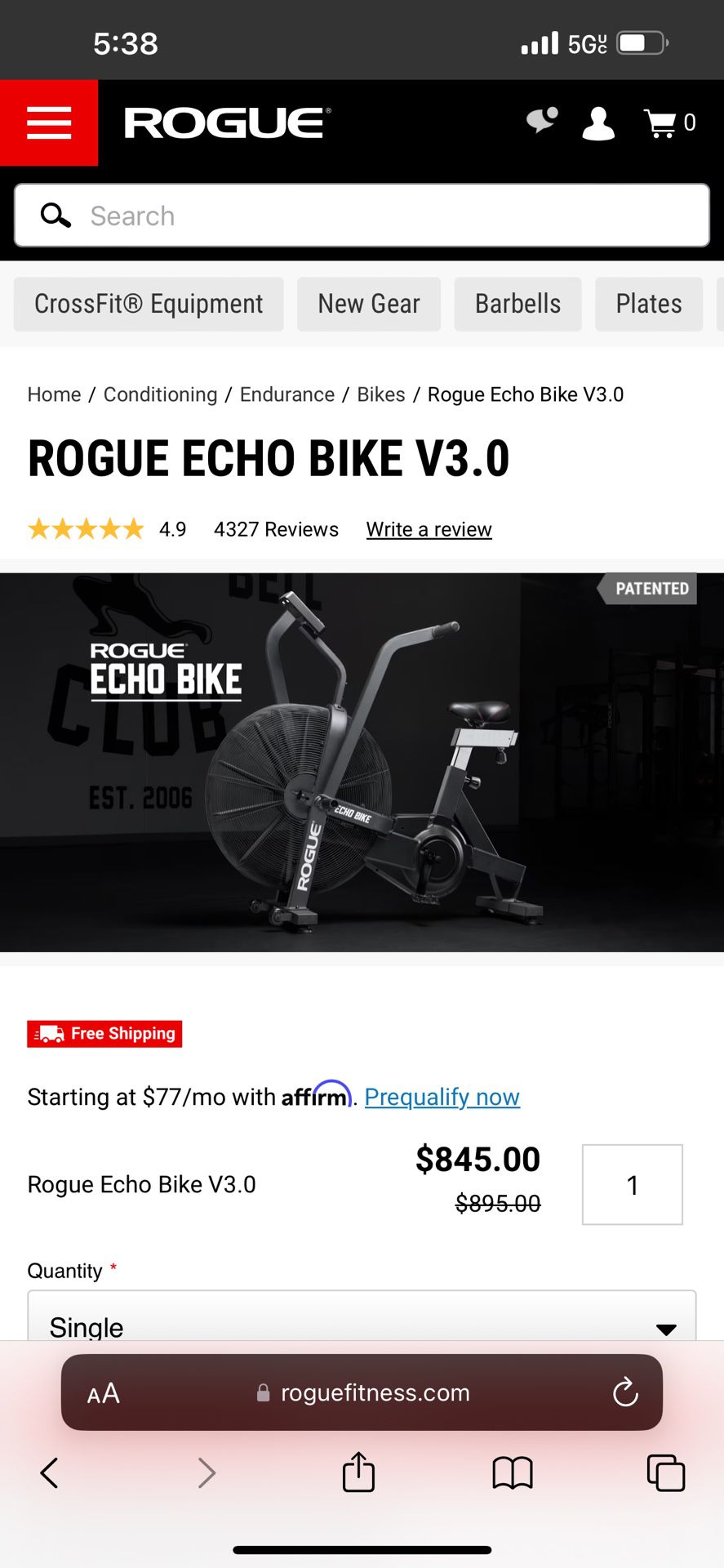 Rogue Echo Air Bike 