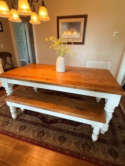 Kitchen table with matching bench