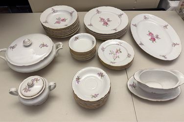 Vintage Floral Porcelain Dinnerware Set