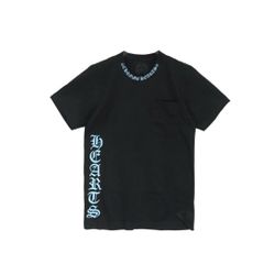 Black/Teal Chrome Hearts Pocket T-Shirt