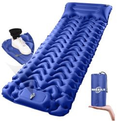 Sleeping Pad, Ultralight Inflatable Sleeping Pad for Camping, Built-in Pump, Ultimate for Camping, Hiking, Airpad, Carry Bag, Repair Kit, Compact & Li