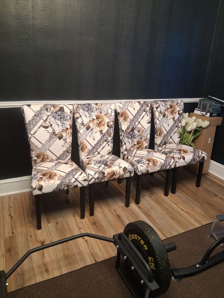 4 Velvet Dining Room Chairs