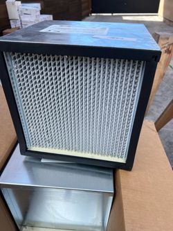 4 cases HEPA AIR filters each box containing 4 filters asking  $ 200 for box the 4 pieces