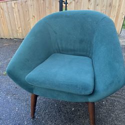 Velvet Green Accent Chair 