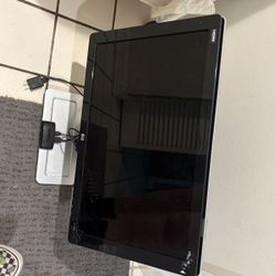 computer/tv monitor + roku device 